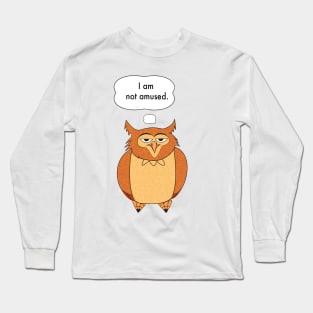 Unamused Owl Long Sleeve T-Shirt